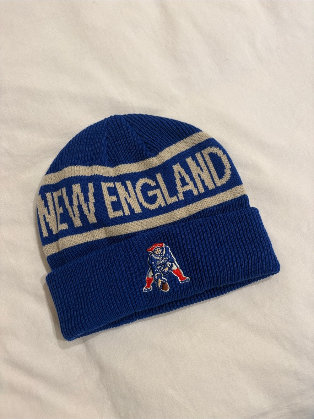 Fanatics New England Blue Knit Cuffed Beanie
